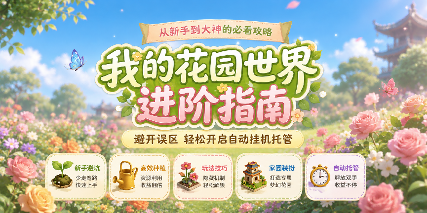 懒人玩小程序电脑版《我的花园世界》自动挂机攻略,躺着也能养出绝美花海