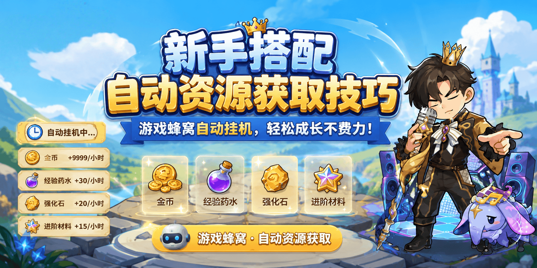 永远的蔚蓝星球新手搭配游戏蜂窝自动资源获取技巧